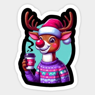 Rudolph Red Nose Reindeer Sticker